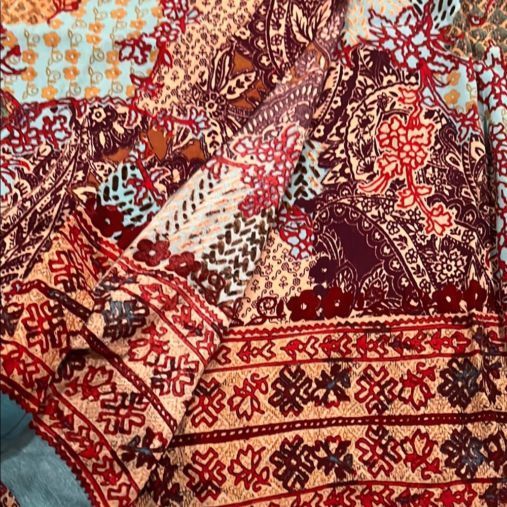 Evan Picone Multicolor Patchwork Skirt Vintage - image 4